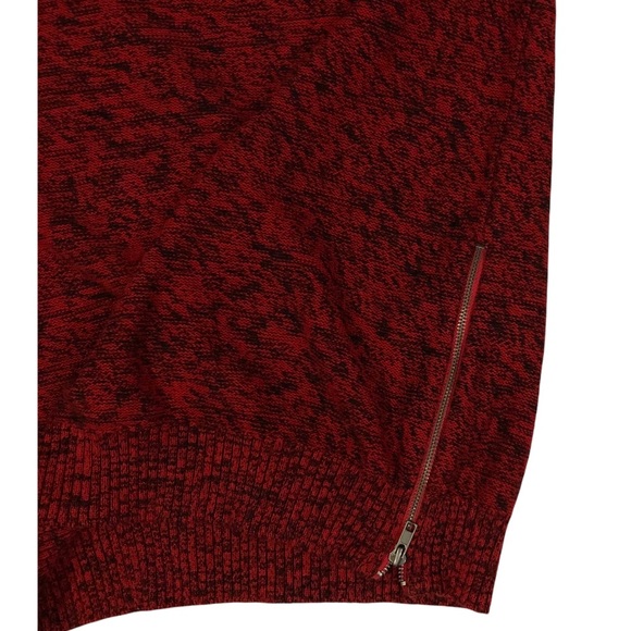 H&M Knit Sweater Red & Black with Side Zippers Size L NWOT - Picture 3 of 8